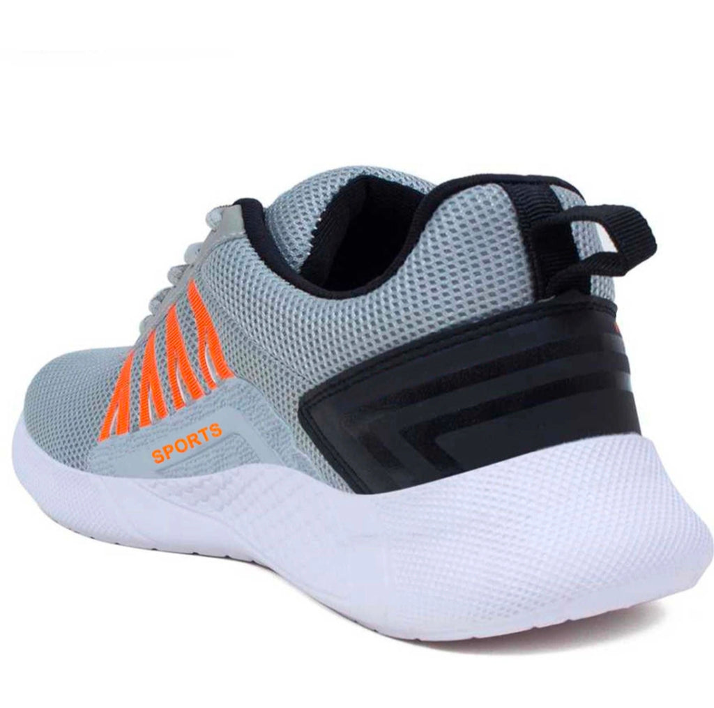 Grey Solid Sport Shoes