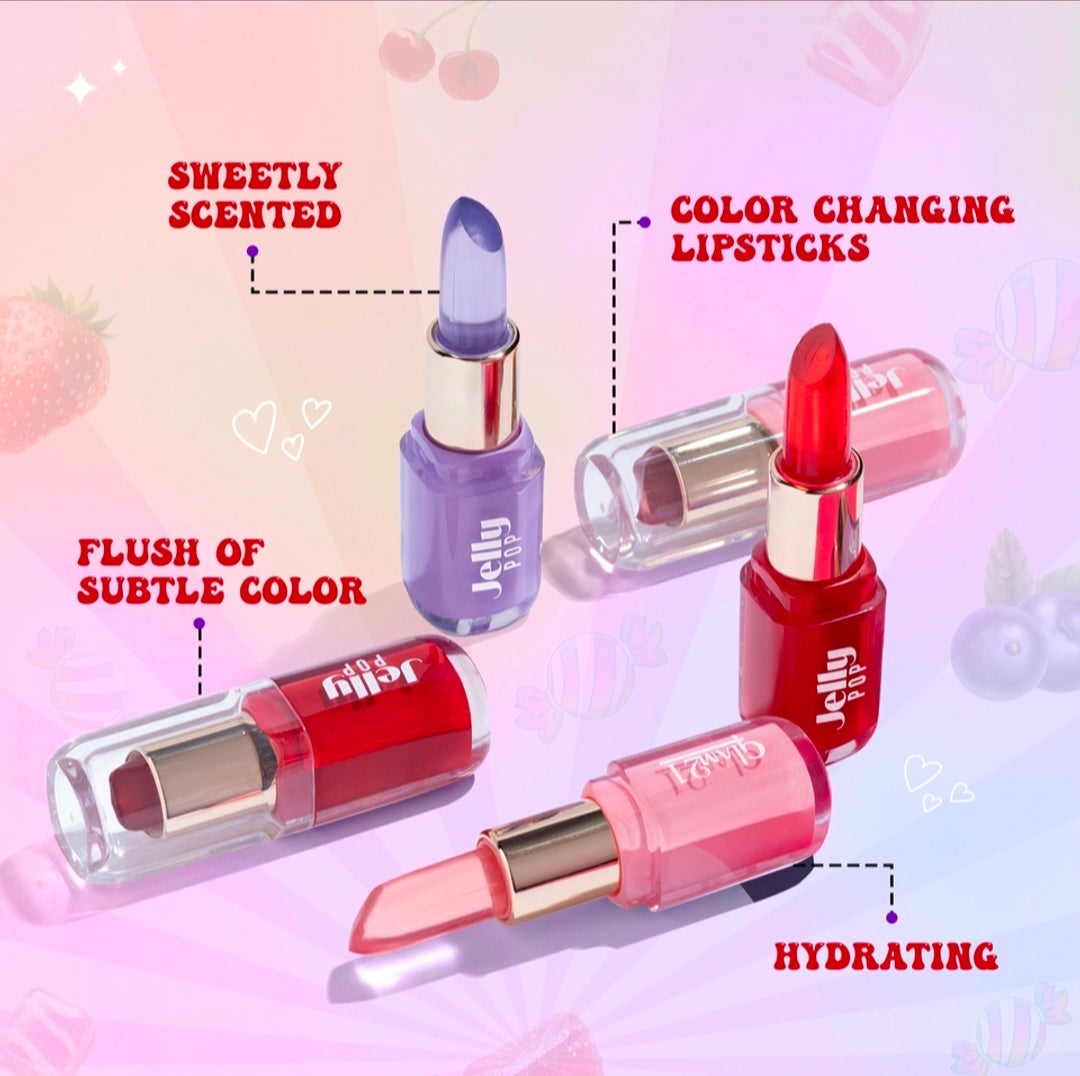 Jelly Pop Fruity Gel LipstickMoisturising | Glossy Finish | Gives A Natural Colour | Lightweight 03-Blueberry Purple, 3.5gm