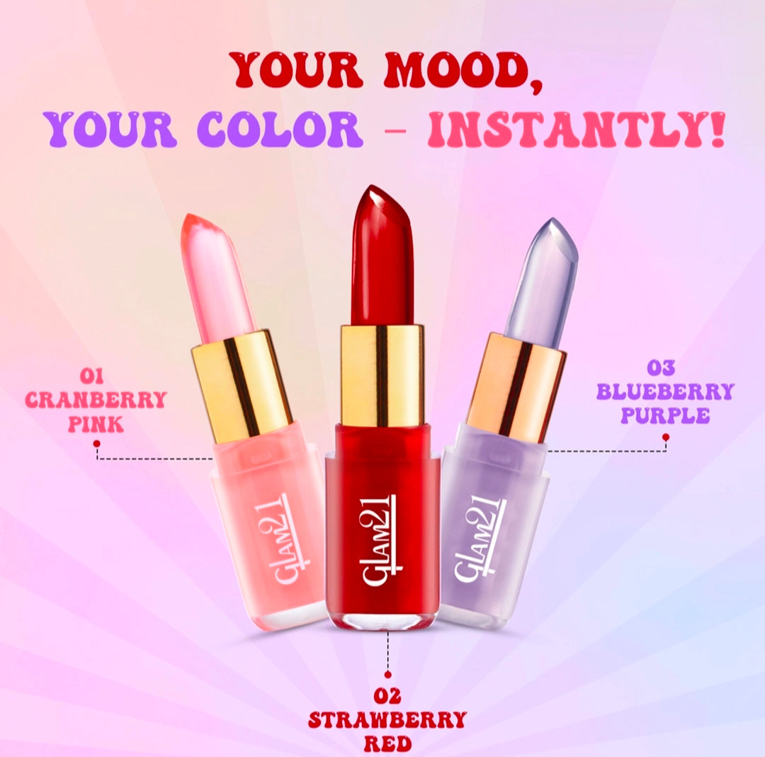 Jelly Pop Fruity Gel LipstickMoisturising | Glossy Finish | Gives A Natural Colour | Lightweight 03-Blueberry Purple, 3.5gm